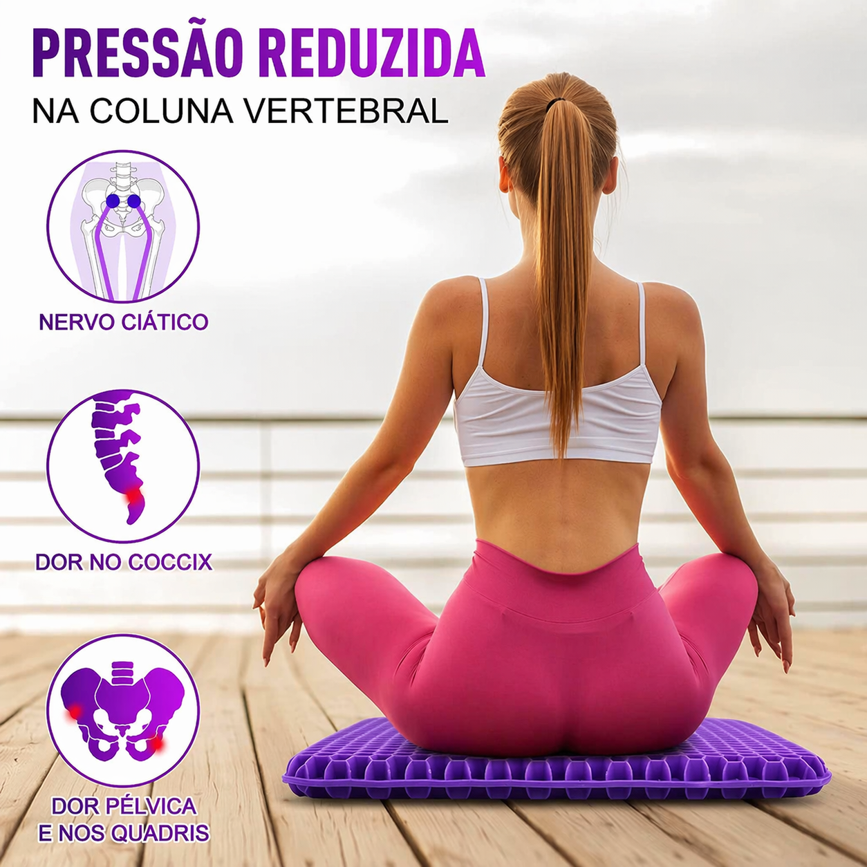 Diga Adeus às Dores nas Costas – Almofada de Gel com Alívio Imediato